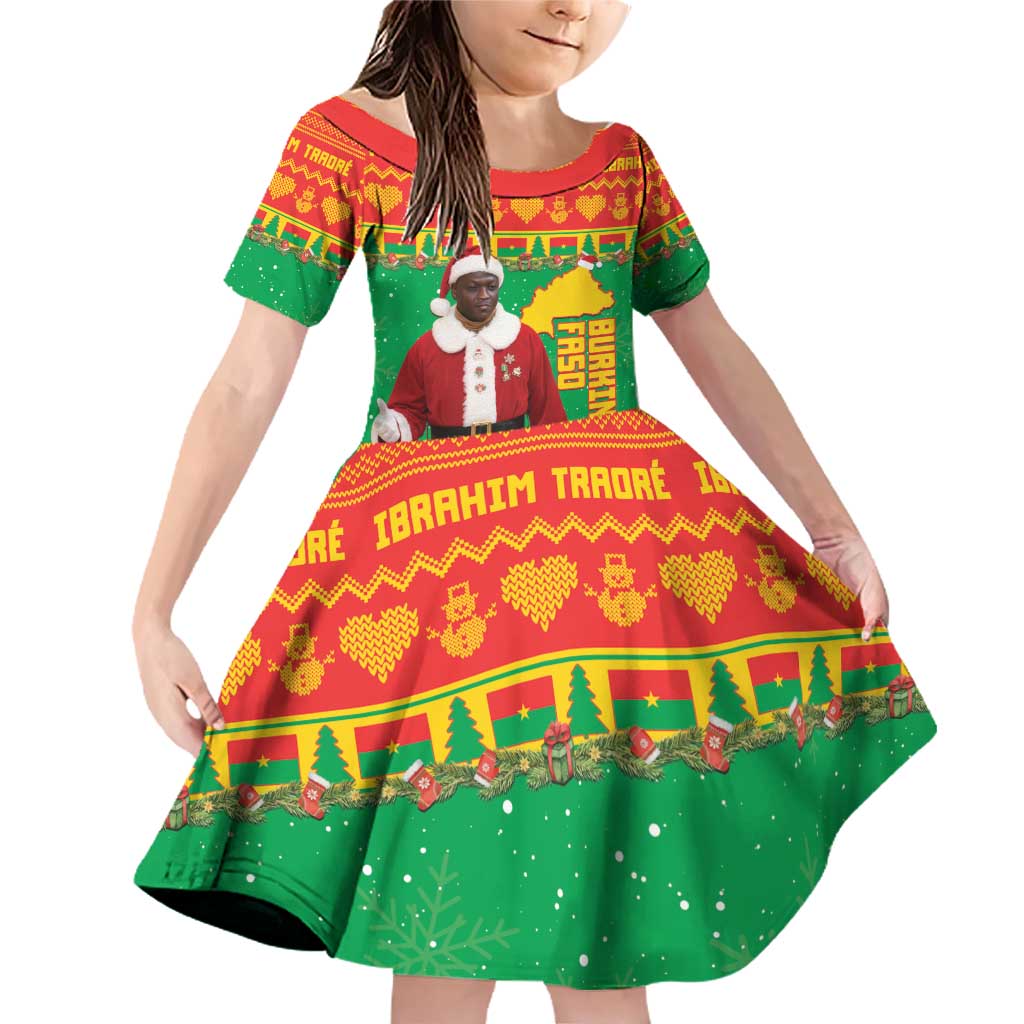 Burkina Faso Christmas Family Matching Off Shoulder Short Dress and Hawaiian Shirt I Stand With Traore - Wonder Print Shop