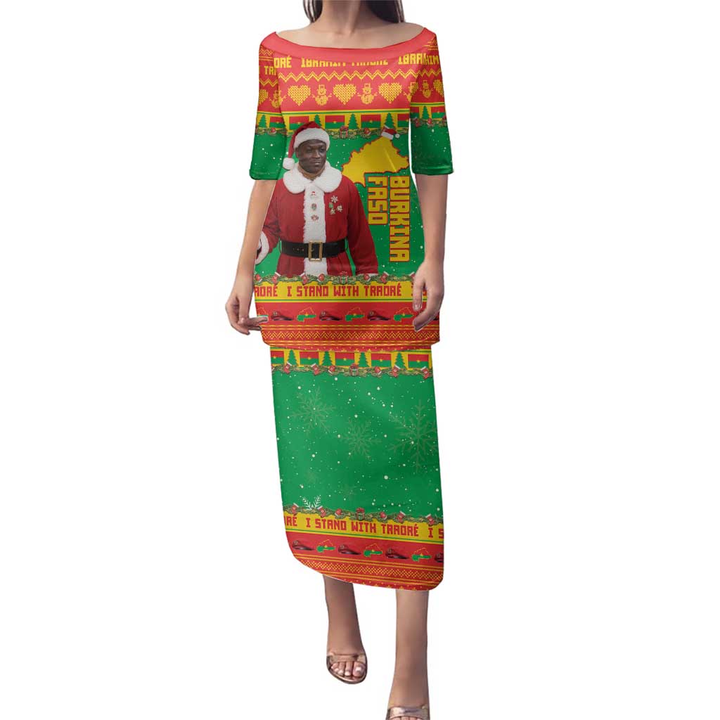 Burkina Faso Christmas Family Matching Puletasi and Hawaiian Shirt I Stand With Traore - Wonder Print Shop