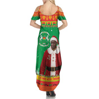 Burkina Faso Christmas Family Matching Summer Maxi Dress and Hawaiian Shirt I Stand With Traore - Wonder Print Shop