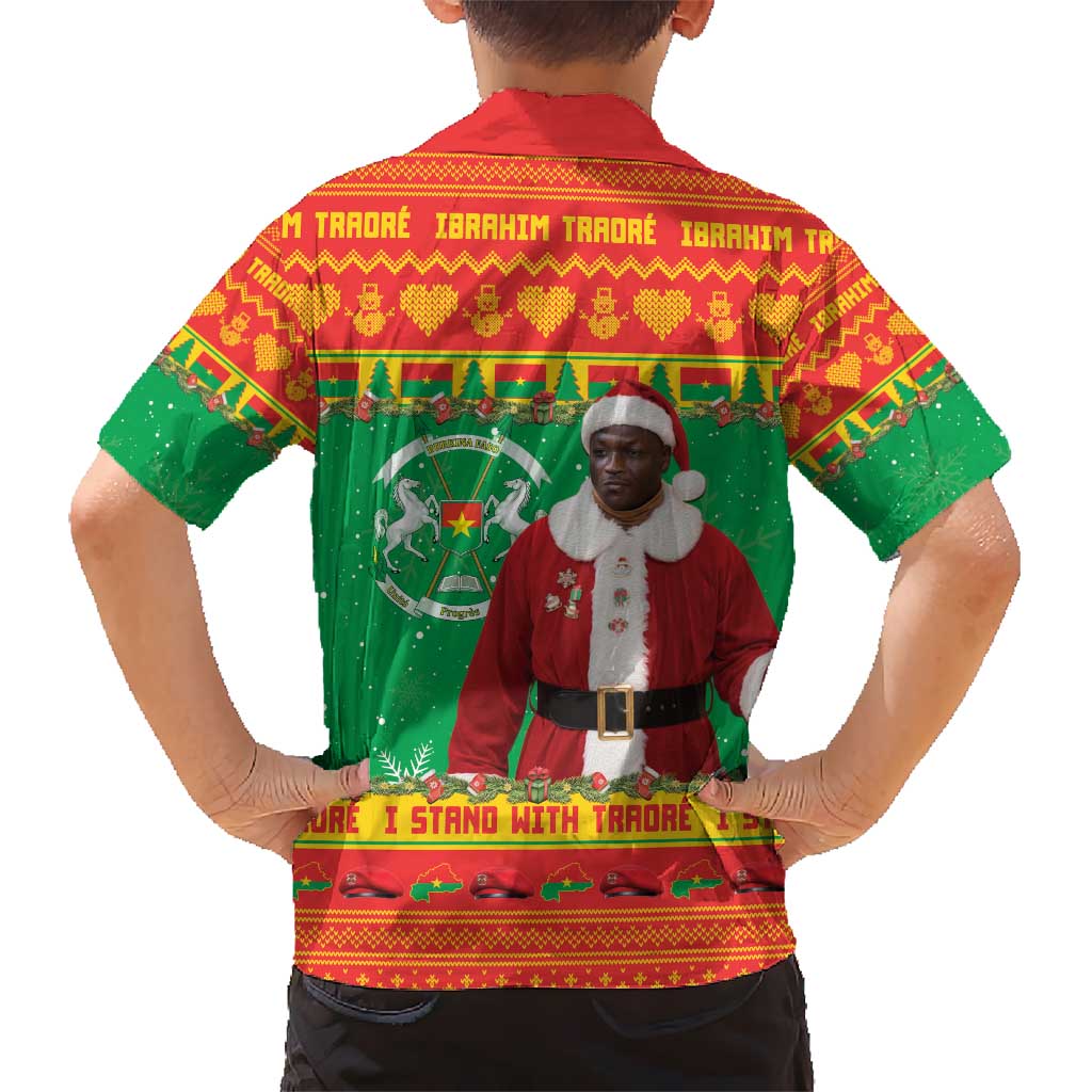 Burkina Faso Christmas Kid Hawaiian Shirt I Stand With Traore - Wonder Print Shop