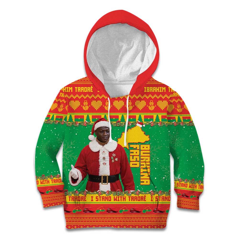 Burkina Faso Christmas Kid Hoodie I Stand With Traore - Wonder Print Shop