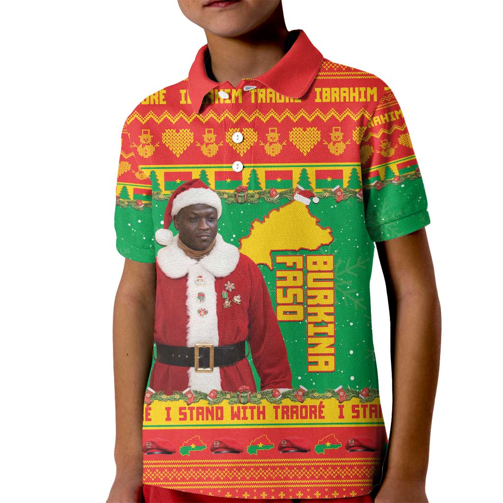 Burkina Faso Christmas Kid Polo Shirt I Stand With Traore - Wonder Print Shop