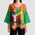 Burkina Faso Christmas Kimono Sleeve Blouse I Stand With Traore - Wonder Print Shop