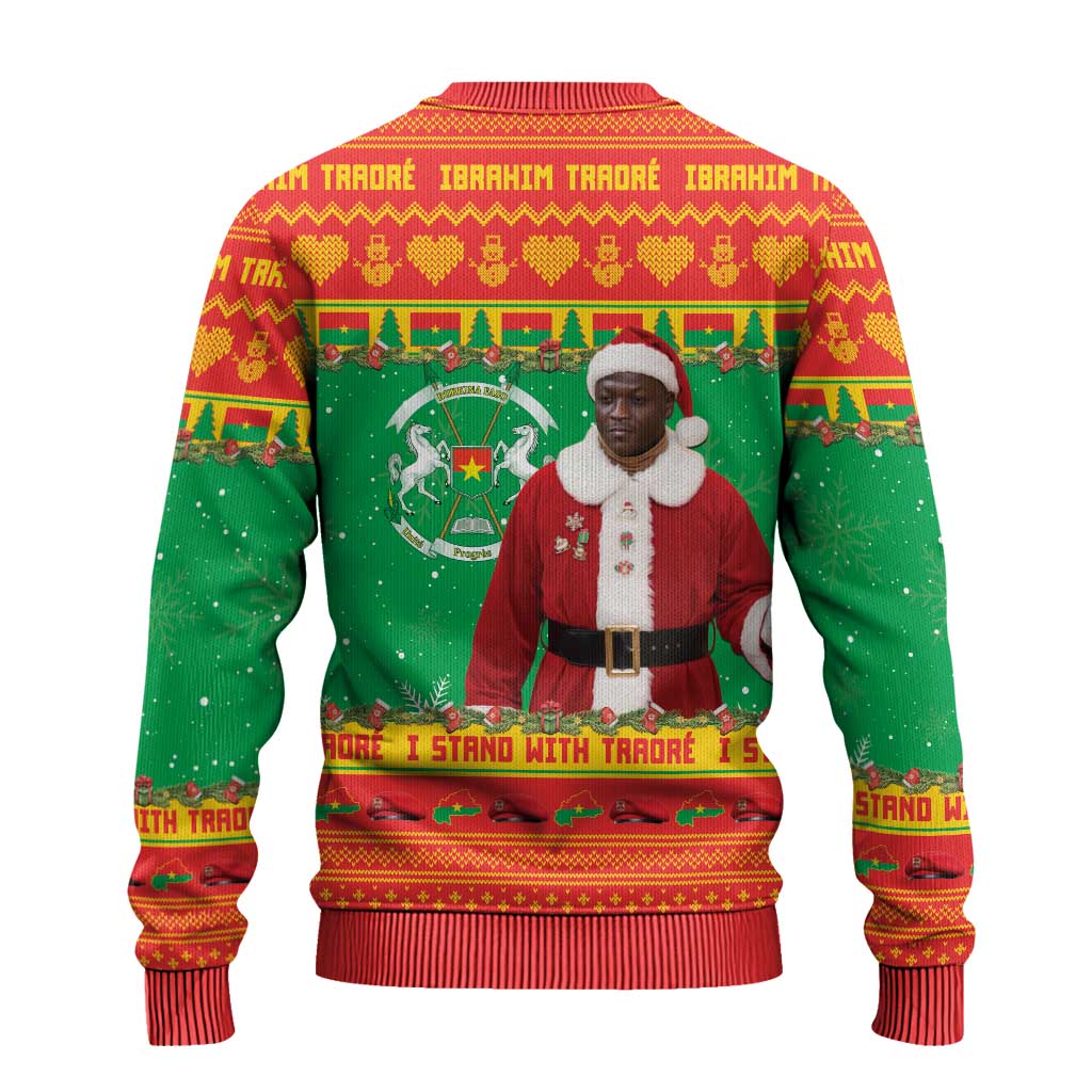 Burkina Faso Christmas Ugly Christmas Sweater I Stand With Traore - Wonder Print Shop