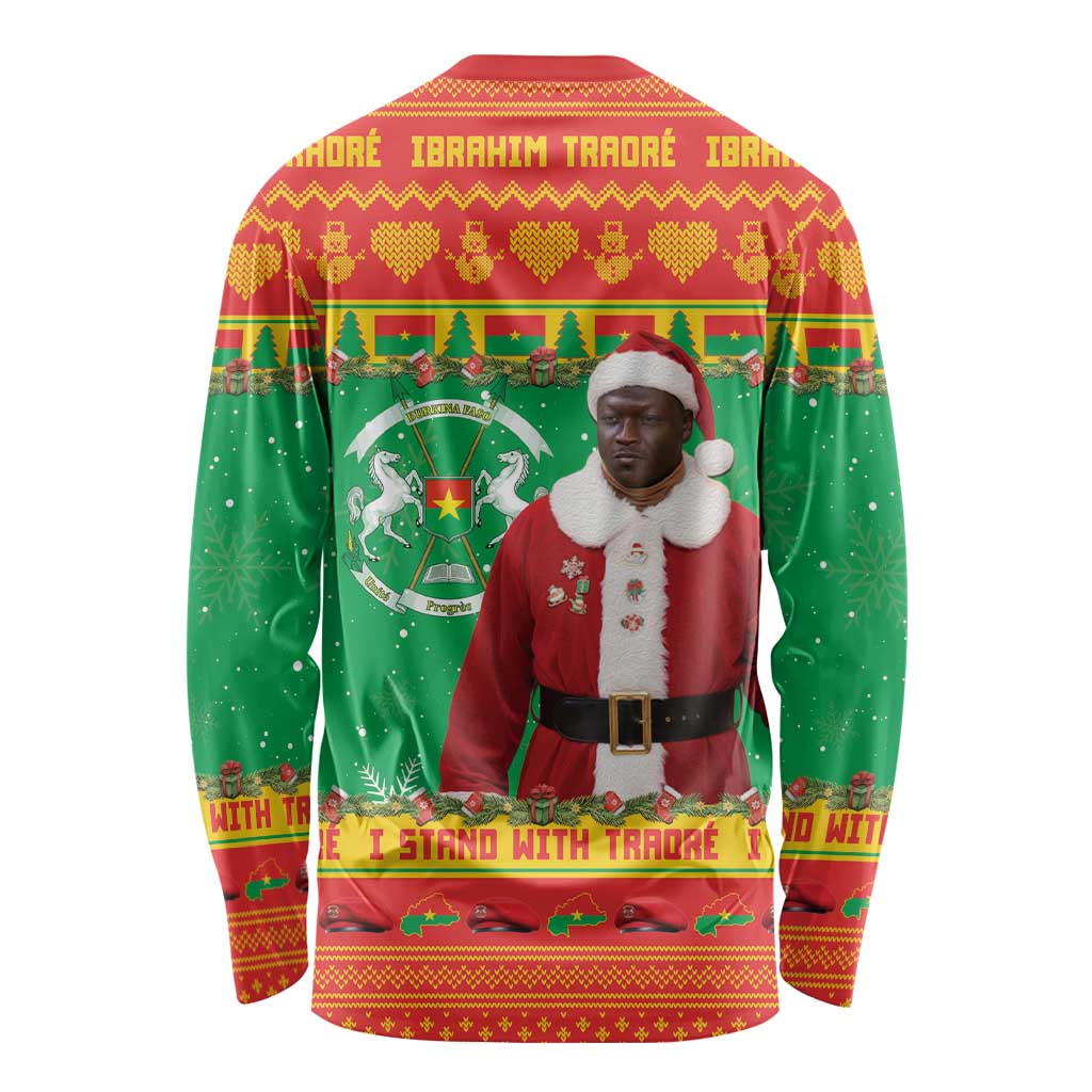 Burkina Faso Christmas Long Sleeve Shirt I Stand With Traore - Wonder Print Shop