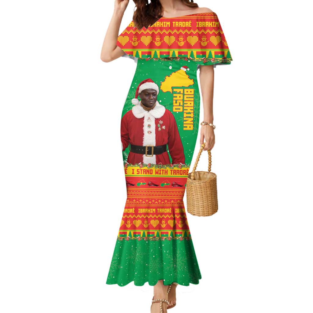 Burkina Faso Christmas Mermaid Dress I Stand With Traore - Wonder Print Shop