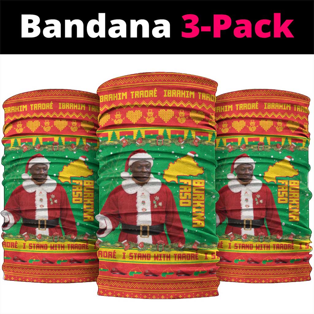 Burkina Faso Christmas Neck Gaiter I Stand With Traore - Wonder Print Shop