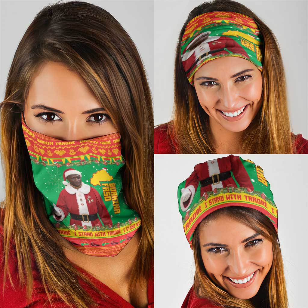 Burkina Faso Christmas Neck Gaiter I Stand With Traore - Wonder Print Shop