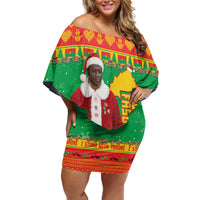 Burkina Faso Christmas Off Shoulder Short Dress I Stand With Traore - Wonder Print Shop