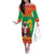 Burkina Faso Christmas Off The Shoulder Long Sleeve Dress I Stand With Traore - Wonder Print Shop