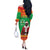 Burkina Faso Christmas Off The Shoulder Long Sleeve Dress I Stand With Traore - Wonder Print Shop