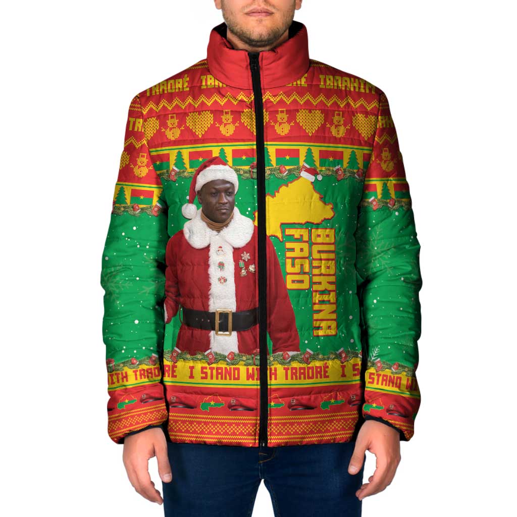 Burkina Faso Christmas Padded Jacket I Stand With Traore - Wonder Print Shop