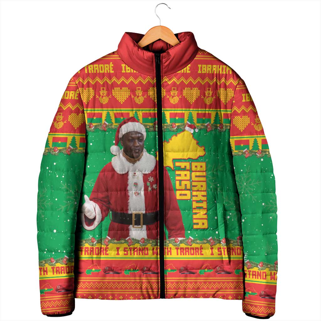 Burkina Faso Christmas Padded Jacket I Stand With Traore - Wonder Print Shop