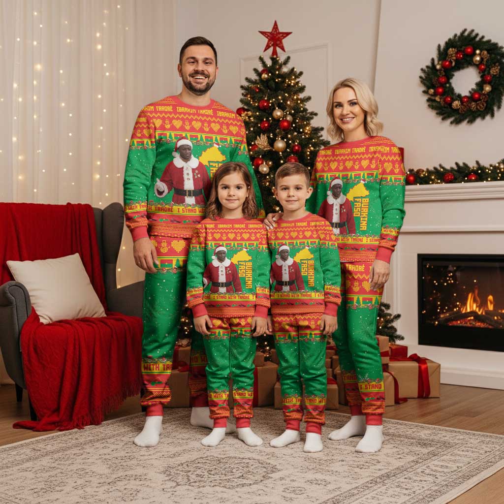 Burkina Faso Christmas Pajama Set I Stand With Traore - Wonder Print Shop