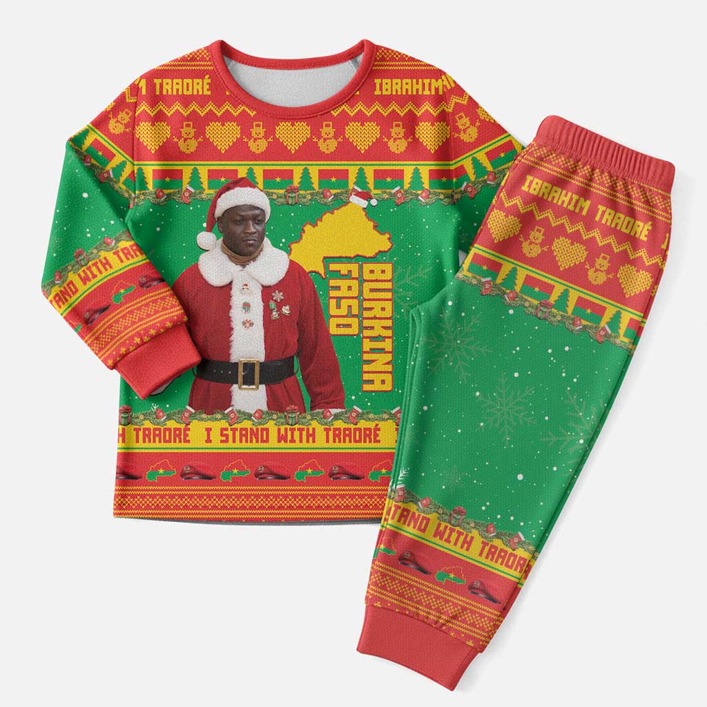 Burkina Faso Christmas Pajama Set I Stand With Traore - Wonder Print Shop