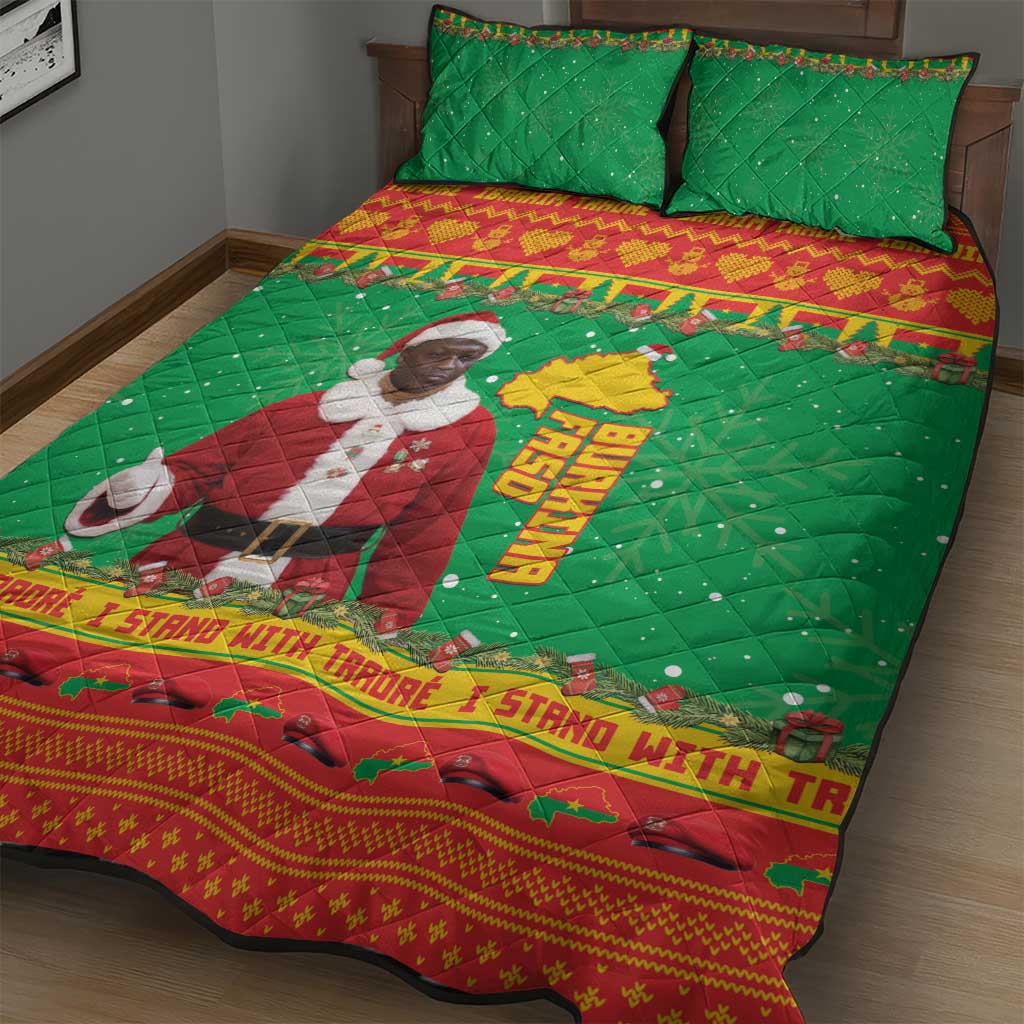 Burkina Faso Christmas Quilt Bed Set I Stand With Traore - Wonder Print Shop
