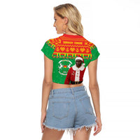 Burkina Faso Christmas Raglan Cropped T Shirt I Stand With Traore - Wonder Print Shop