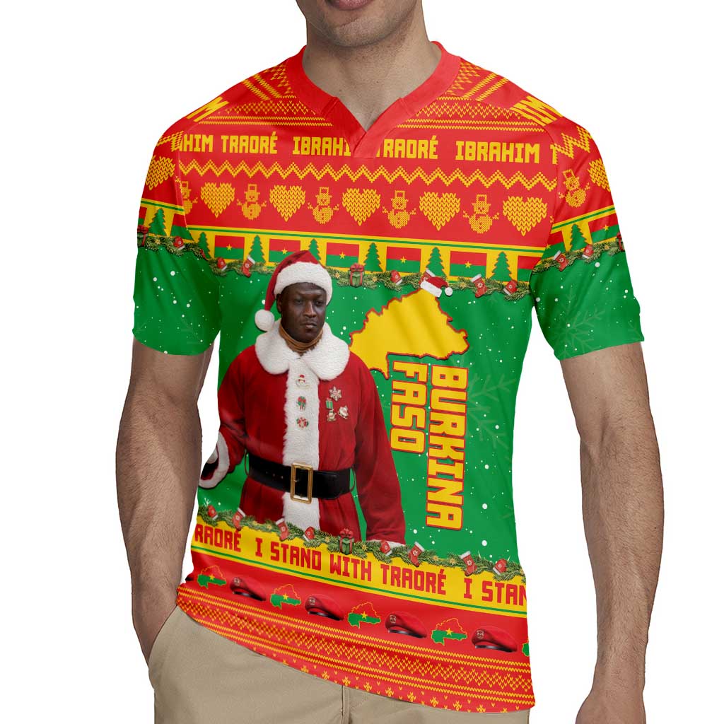 Burkina Faso Christmas Rugby Jersey I Stand With Traore - Wonder Print Shop