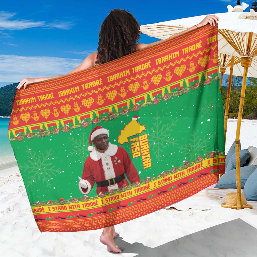 Burkina Faso Christmas Sarong I Stand With Traore - Wonder Print Shop