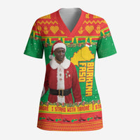 Burkina Faso Christmas Scrub Top I Stand With Traore - Wonder Print Shop