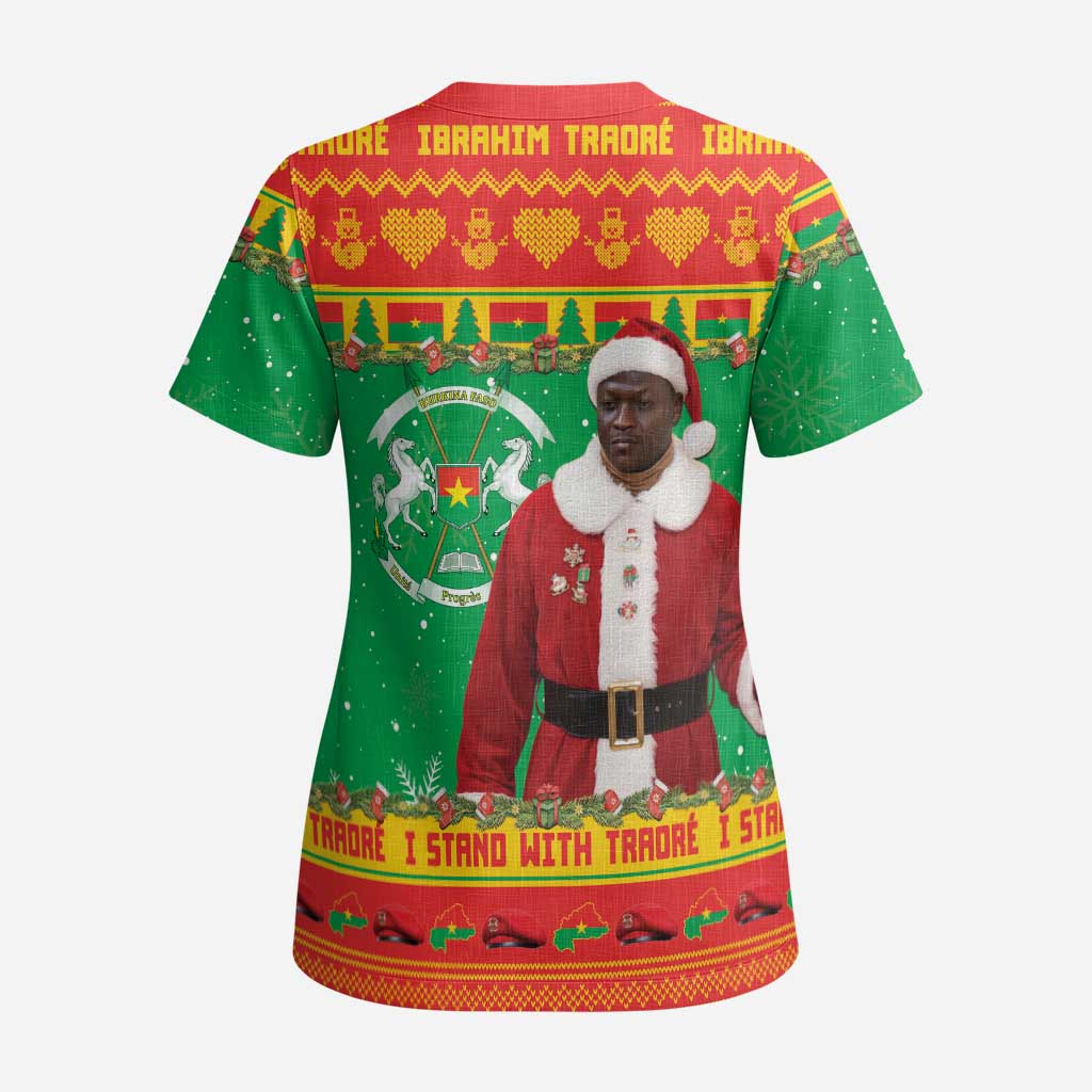 Burkina Faso Christmas Scrub Top I Stand With Traore - Wonder Print Shop
