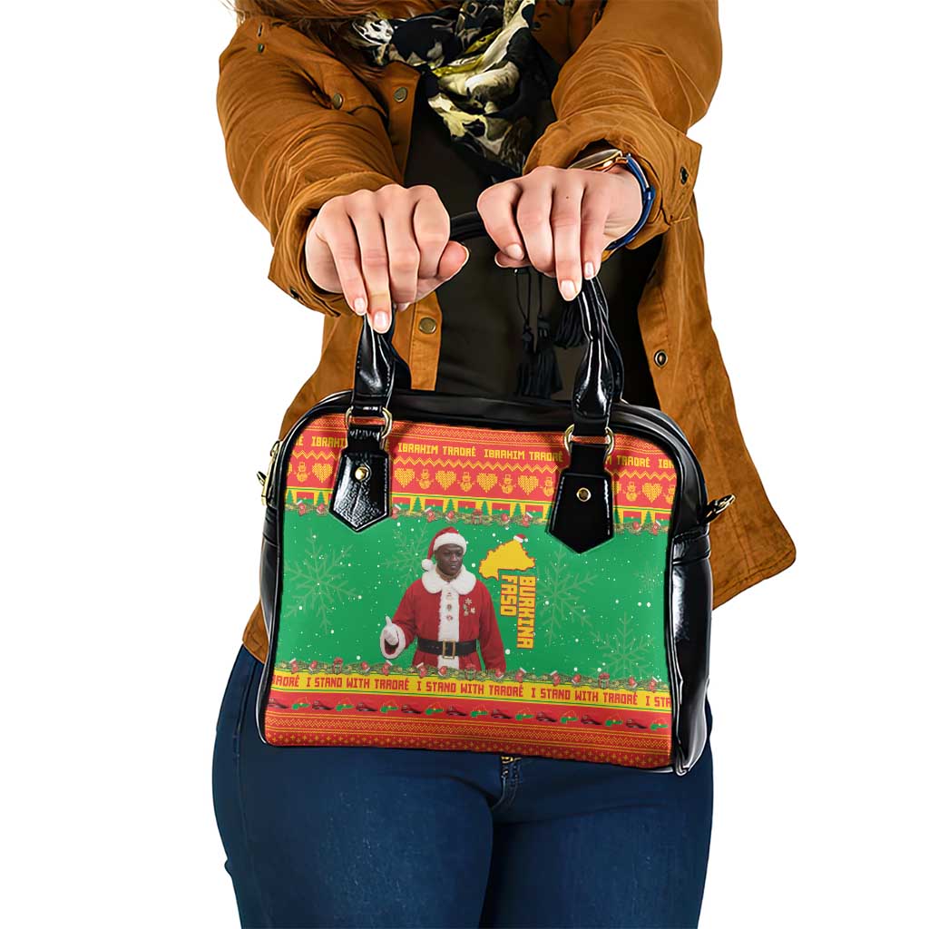 Burkina Faso Christmas Shoulder Handbag I Stand With Traore - Wonder Print Shop