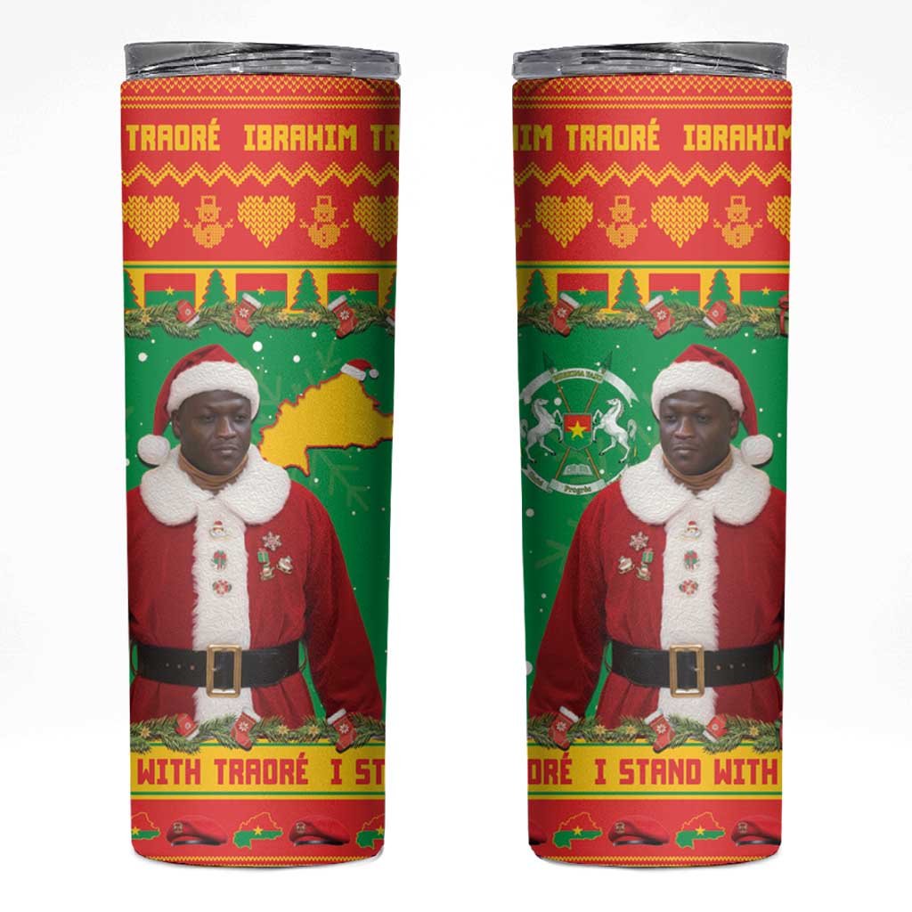 Burkina Faso Christmas Skinny Tumbler I Stand With Traore - Wonder Print Shop