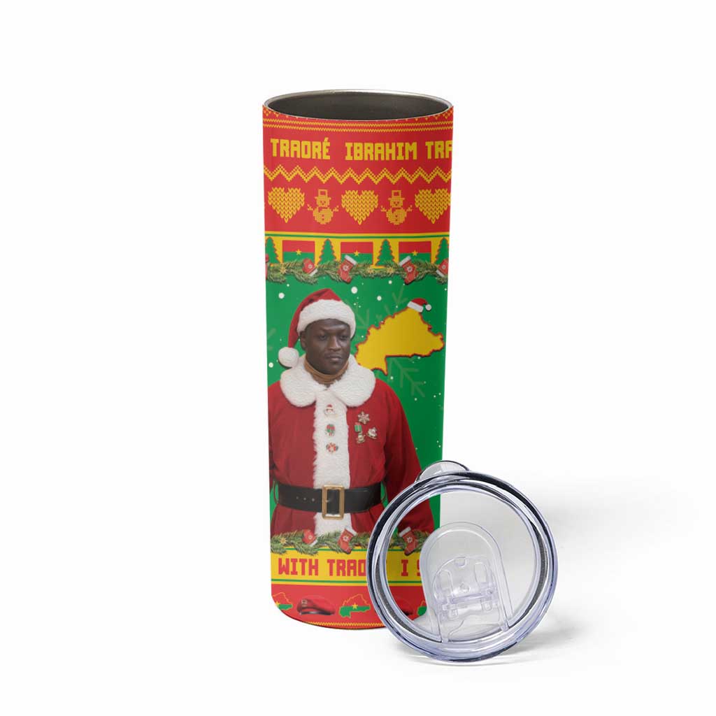 Burkina Faso Christmas Skinny Tumbler I Stand With Traore - Wonder Print Shop