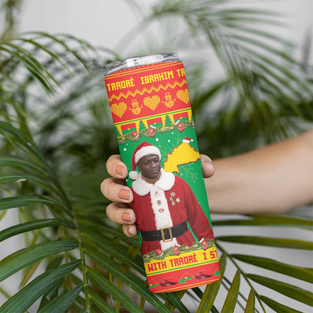 Burkina Faso Christmas Skinny Tumbler I Stand With Traore - Wonder Print Shop