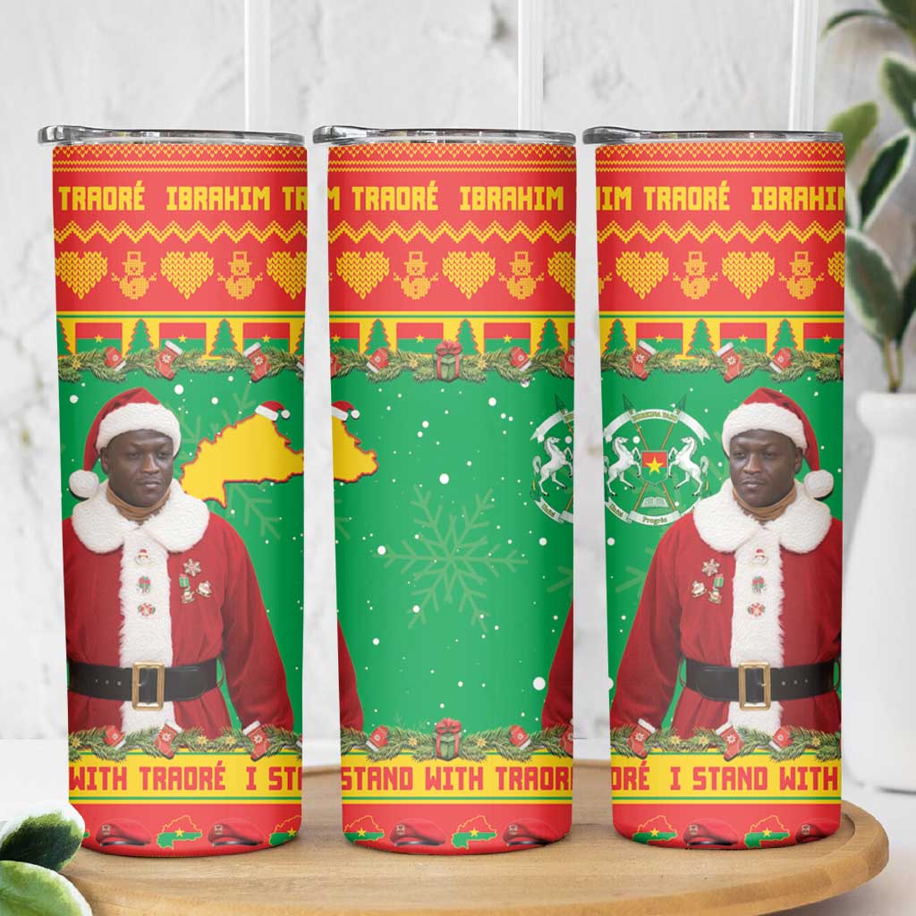 Burkina Faso Christmas Skinny Tumbler I Stand With Traore - Wonder Print Shop