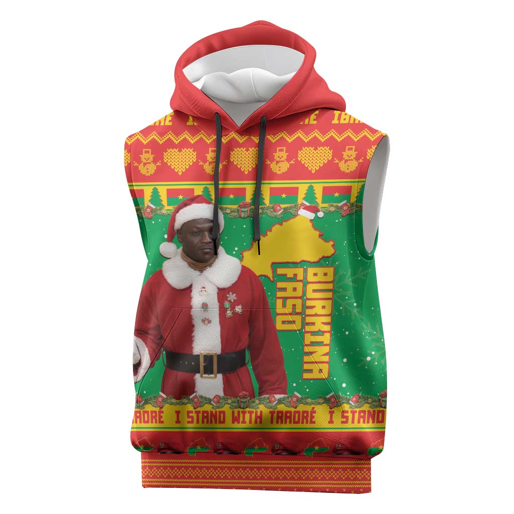 Burkina Faso Christmas Sleeveless Hoodie I Stand With Traore - Wonder Print Shop
