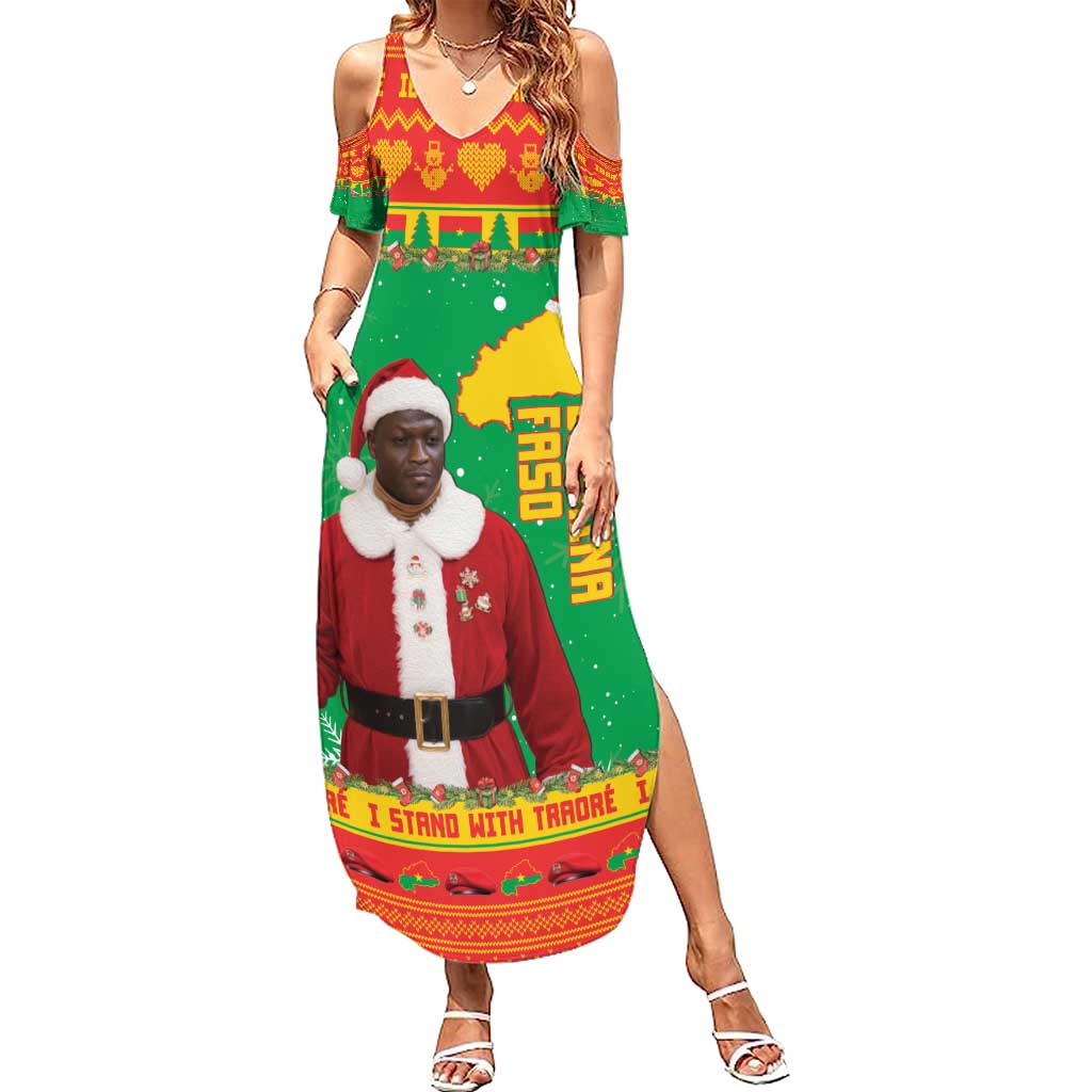 Burkina Faso Christmas Summer Maxi Dress I Stand With Traore - Wonder Print Shop
