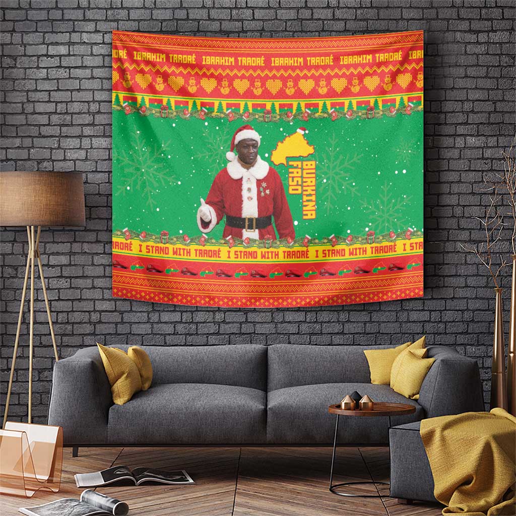 Burkina Faso Christmas Tapestry I Stand With Traore - Wonder Print Shop
