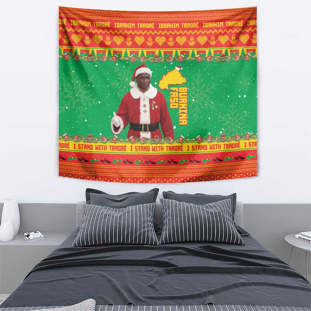 Burkina Faso Christmas Tapestry I Stand With Traore - Wonder Print Shop