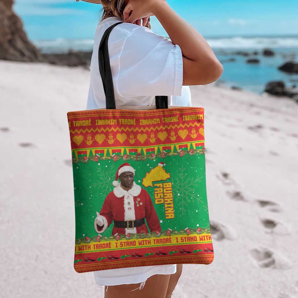 Burkina Faso Christmas Tote Bag I Stand With Traore - Wonder Print Shop
