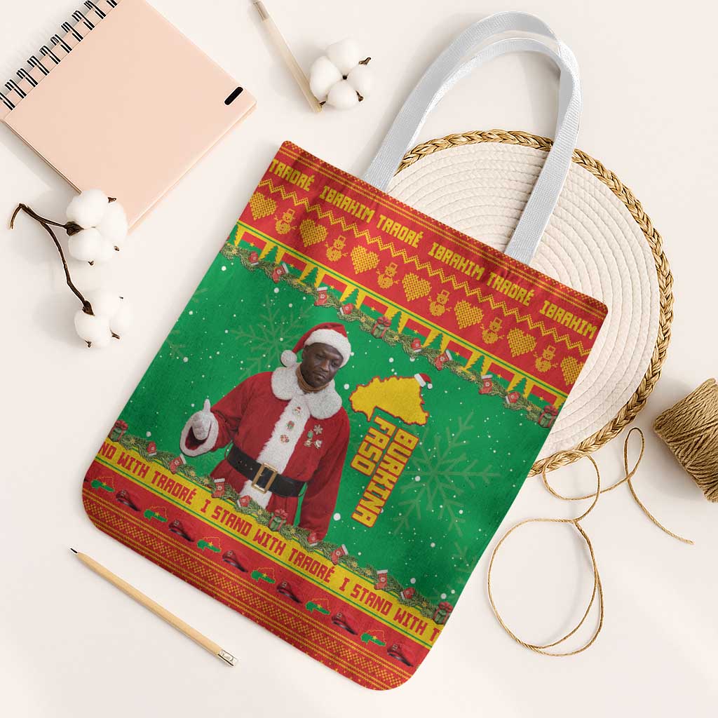 Burkina Faso Christmas Tote Bag I Stand With Traore - Wonder Print Shop