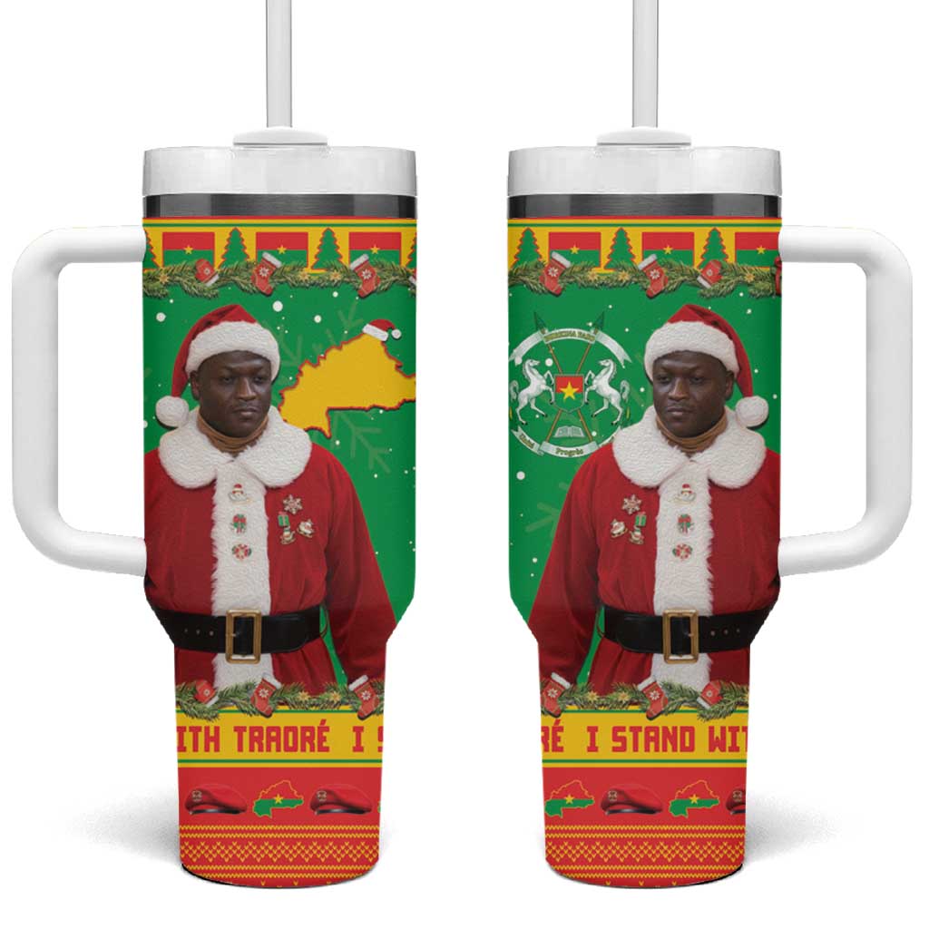 Burkina Faso Christmas Tumbler With Handle I Stand With Traore - Wonder Print Shop