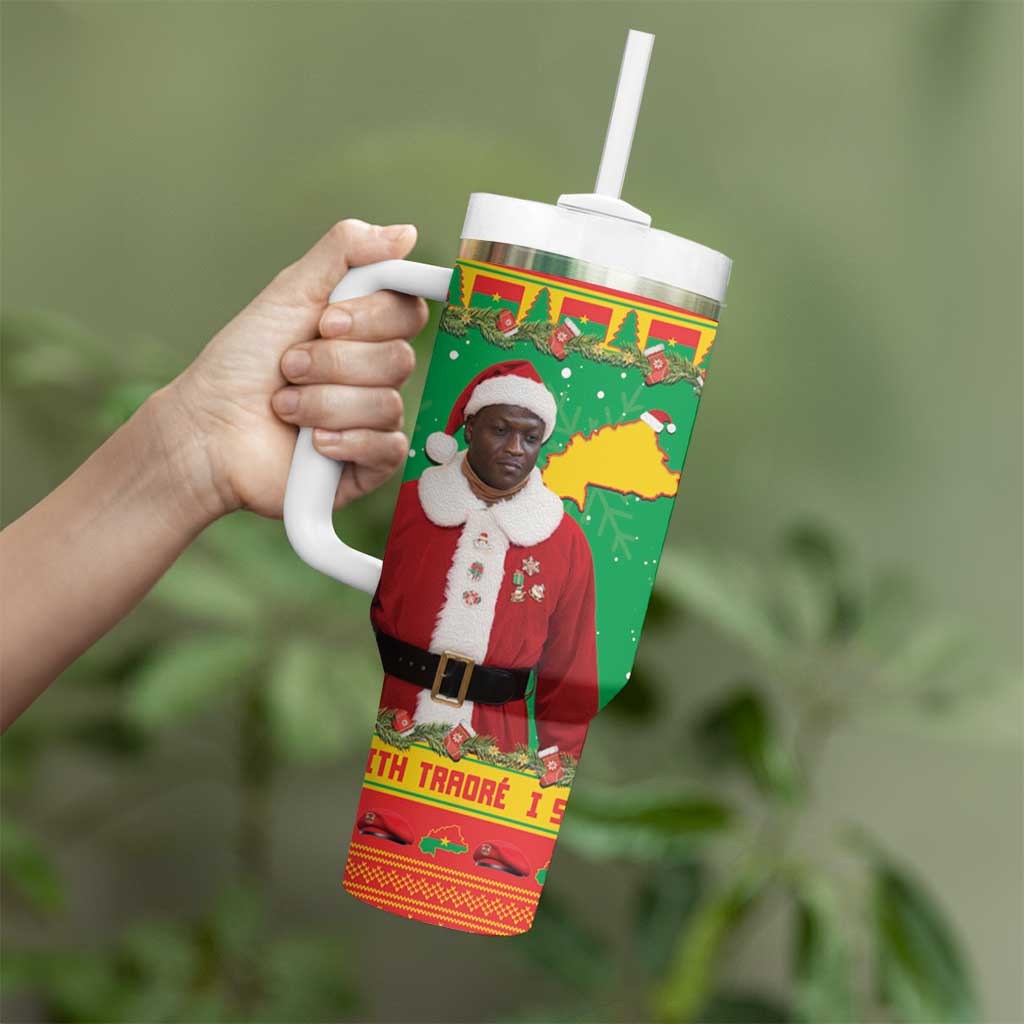 Burkina Faso Christmas Tumbler With Handle I Stand With Traore - Wonder Print Shop