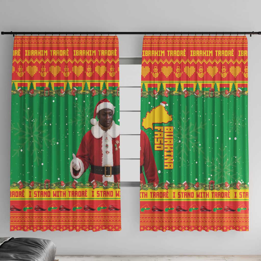 Burkina Faso Christmas Window Curtain I Stand With Traore - Wonder Print Shop