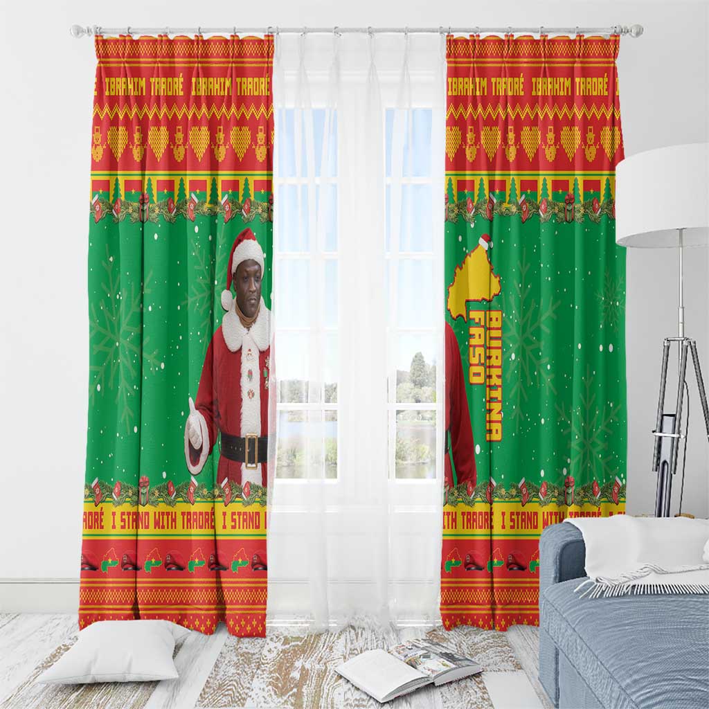 Burkina Faso Christmas Window Curtain I Stand With Traore - Wonder Print Shop