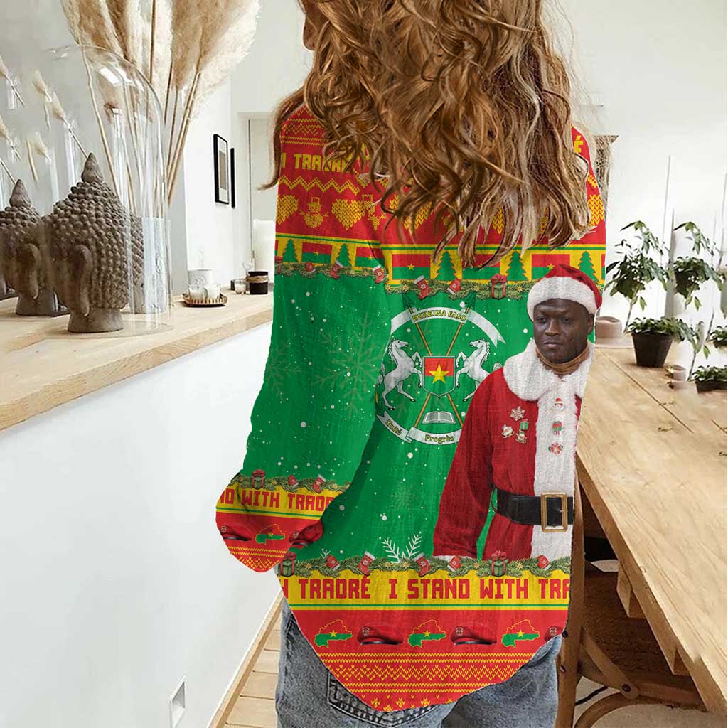 Burkina Faso Christmas Women Casual Shirt I Stand With Traore - Wonder Print Shop