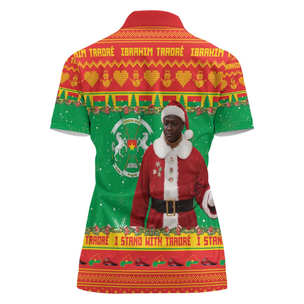 Burkina Faso Christmas Women Polo Shirt I Stand With Traore - Wonder Print Shop