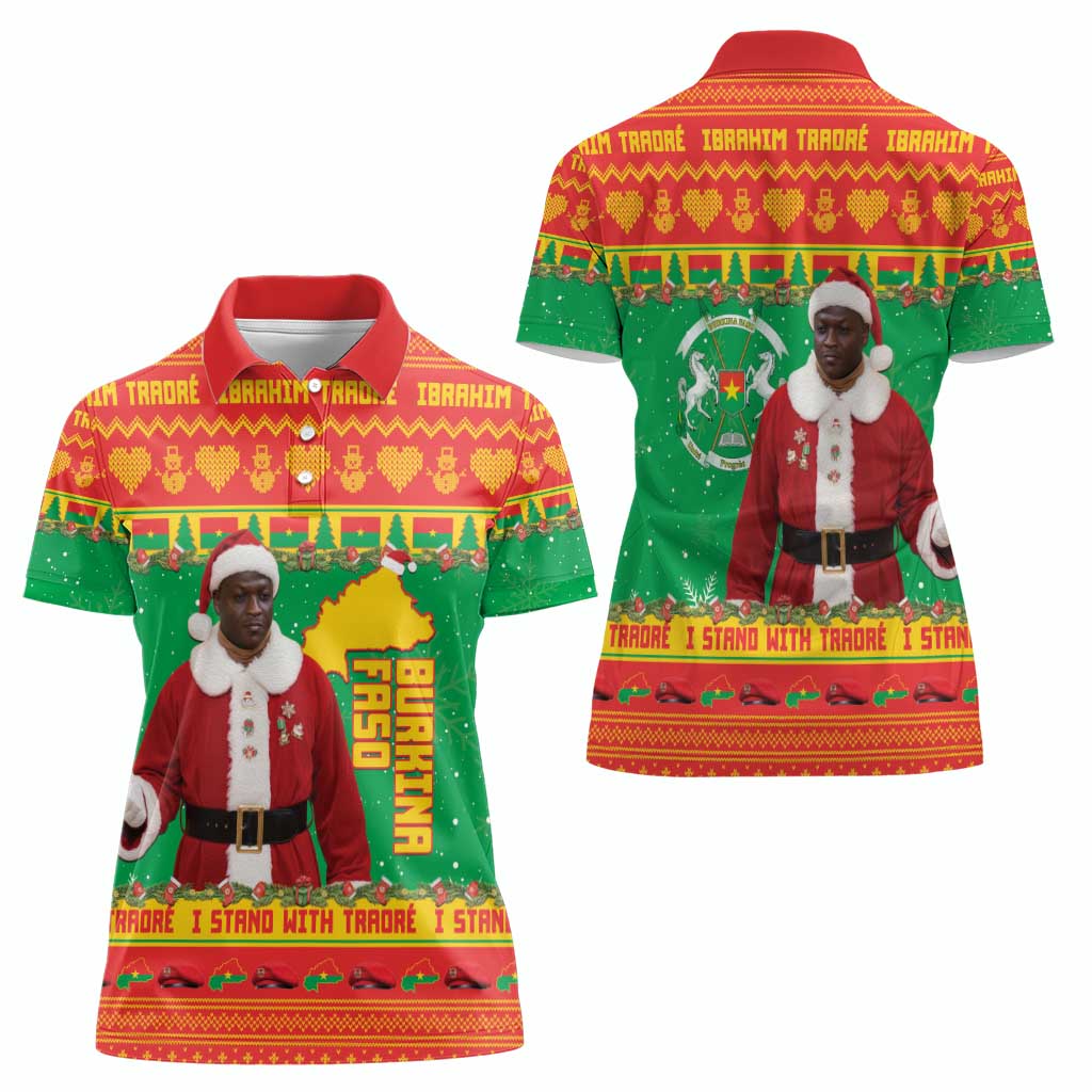 Burkina Faso Christmas Women Polo Shirt I Stand With Traore - Wonder Print Shop