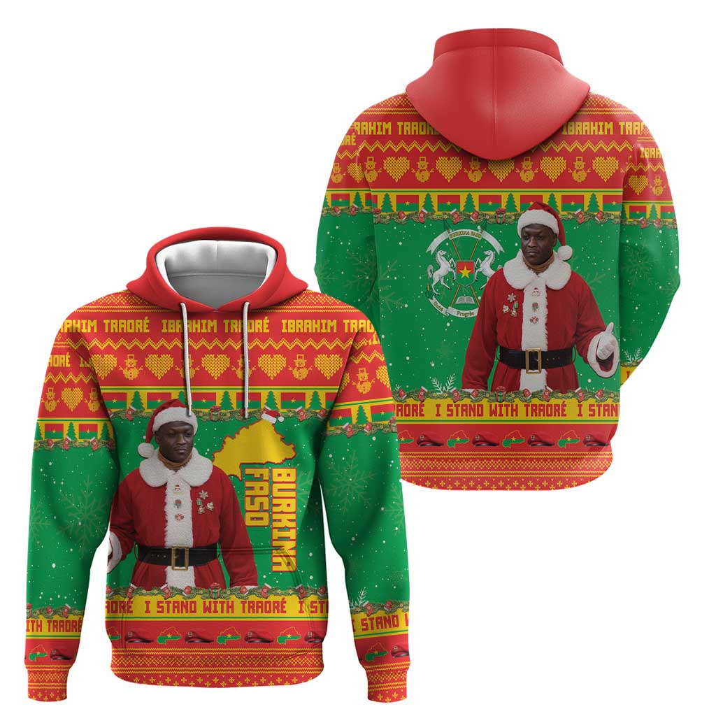 Burkina Faso Christmas Zip Hoodie I Stand With Traore - Wonder Print Shop