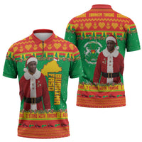 Burkina Faso Christmas Zipper Polo Shirt I Stand With Traore - Wonder Print Shop