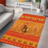 Funny Christmas F Caw F Chicken Area Rug Merry Craw Mas - Wonder Print Shop