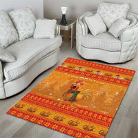 Funny Christmas F Caw F Chicken Area Rug Merry Craw Mas - Wonder Print Shop