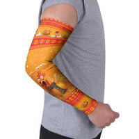 Funny Christmas F Caw F Chicken Arm Sleeves Merry Craw Mas - Wonder Print Shop
