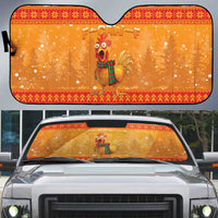 Funny Christmas F Caw F Chicken Auto Sun Shade Merry Craw Mas - Wonder Print Shop