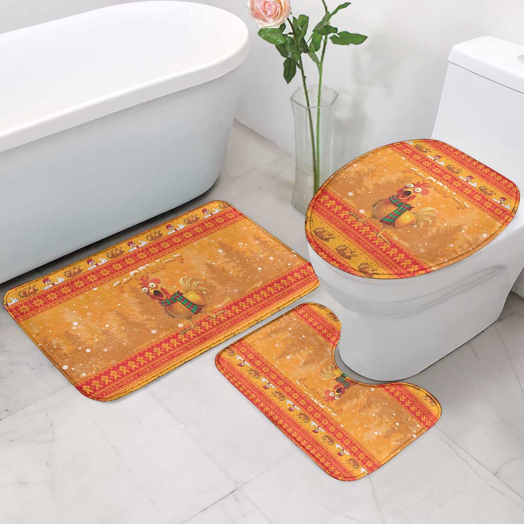 Funny Christmas F Caw F Chicken Bathroom Set Merry Craw Mas - Wonder Print Shop
